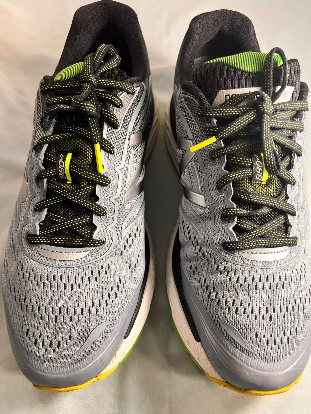 New Balance Gray and Lime Green Men's Running Shoes